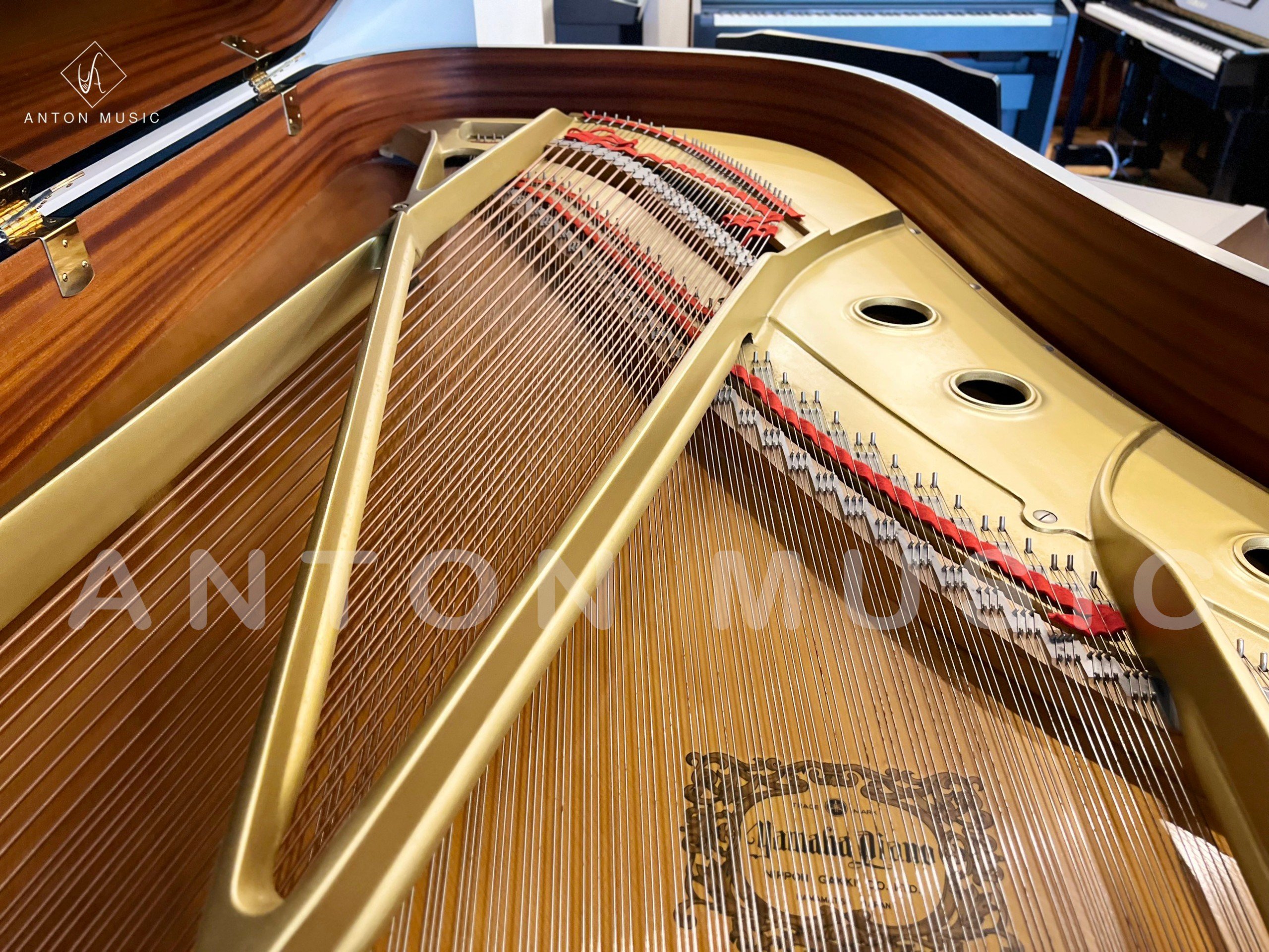 Bộ khung (Frame) trên 1 cây đàn Grand Piano 